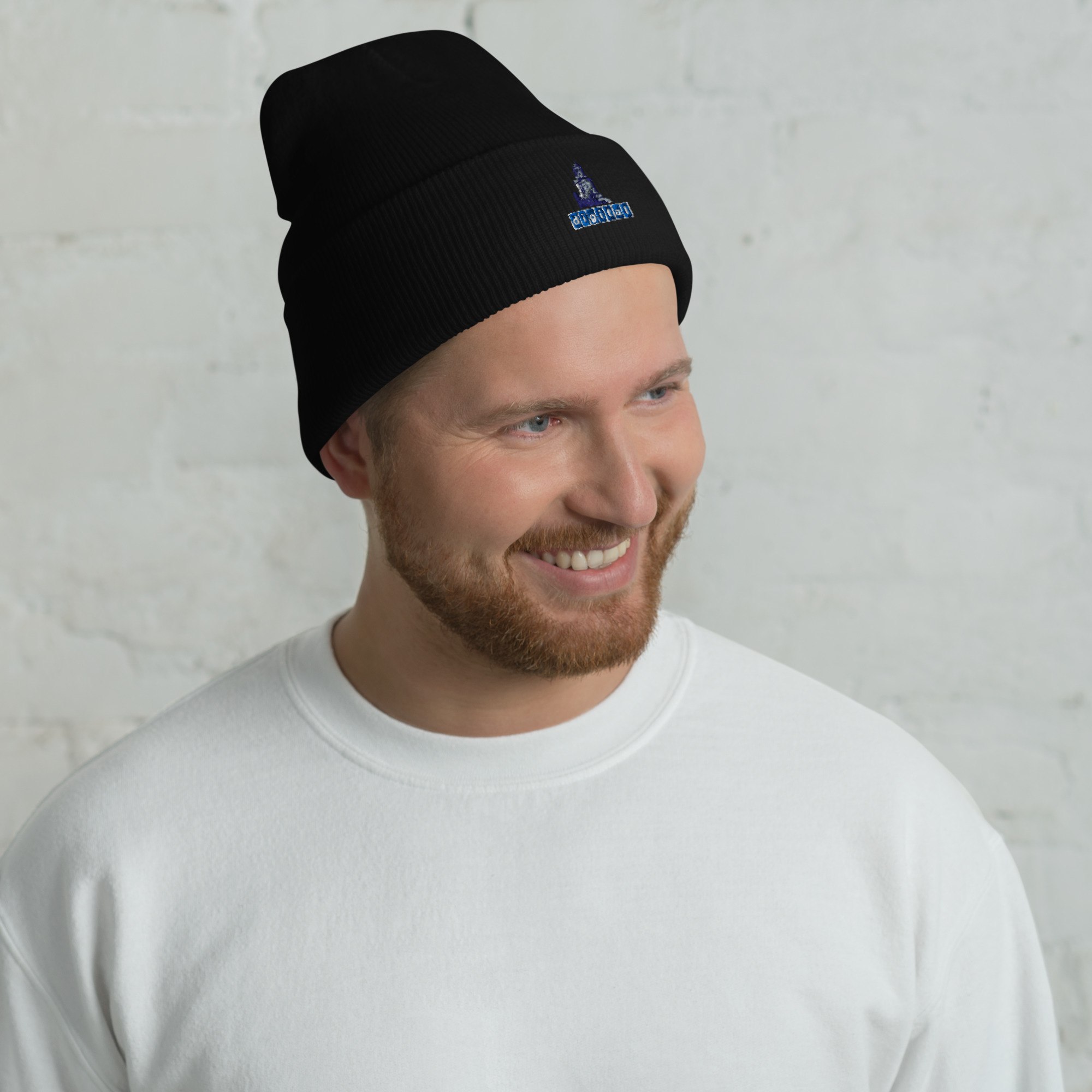 Blue logo and clocktower Cuffed Beanie