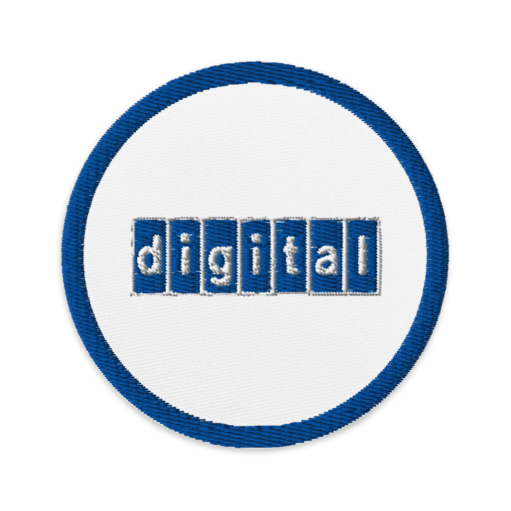 Digital Blue Embroidered patches