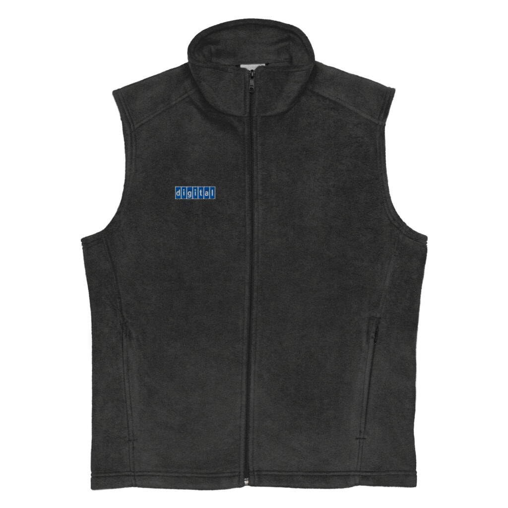 Digital Blue Logo Men’s Columbia fleece vest US SHIPMENT ONLY