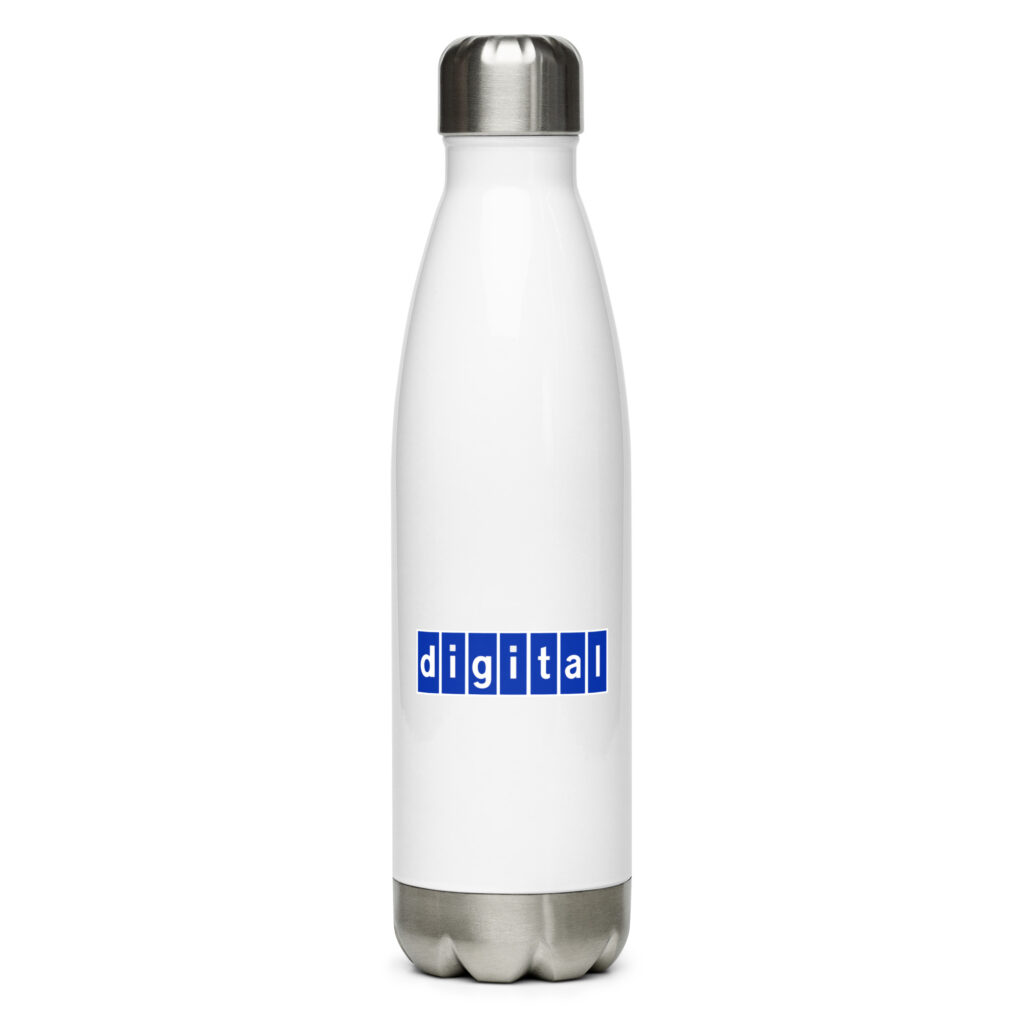 Blue logo Stainless steel water bottle
