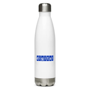 Blue logo Stainless steel water bottle