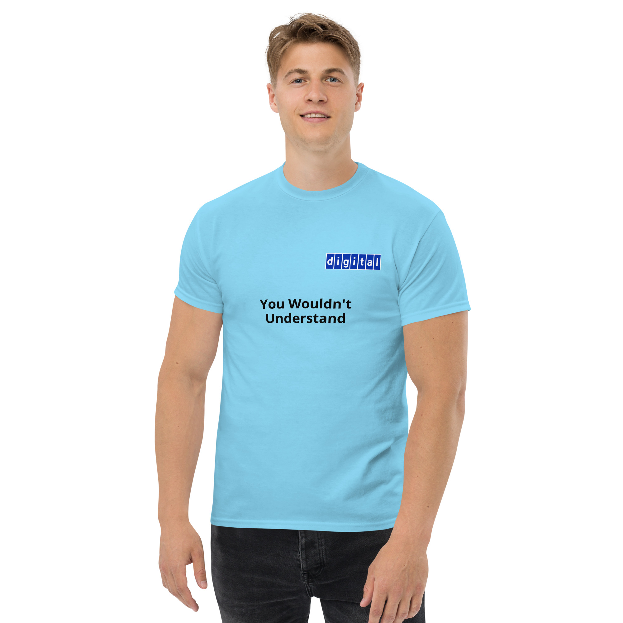 Blue logo 'You Wouldn't Understand - Unisex classic tee - Image 14
