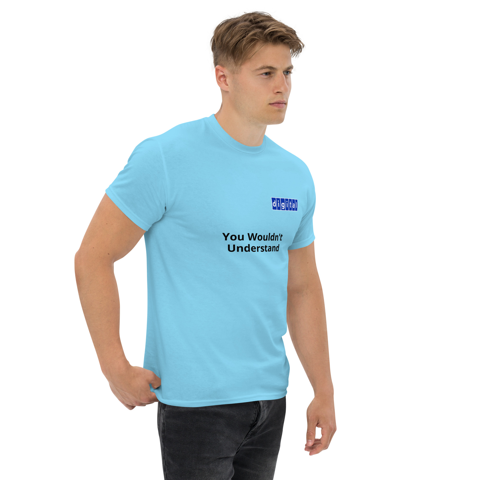 Blue logo 'You Wouldn't Understand - Unisex classic tee - Image 19