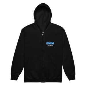 Blue logo Unisex heavy blend zip hoodie