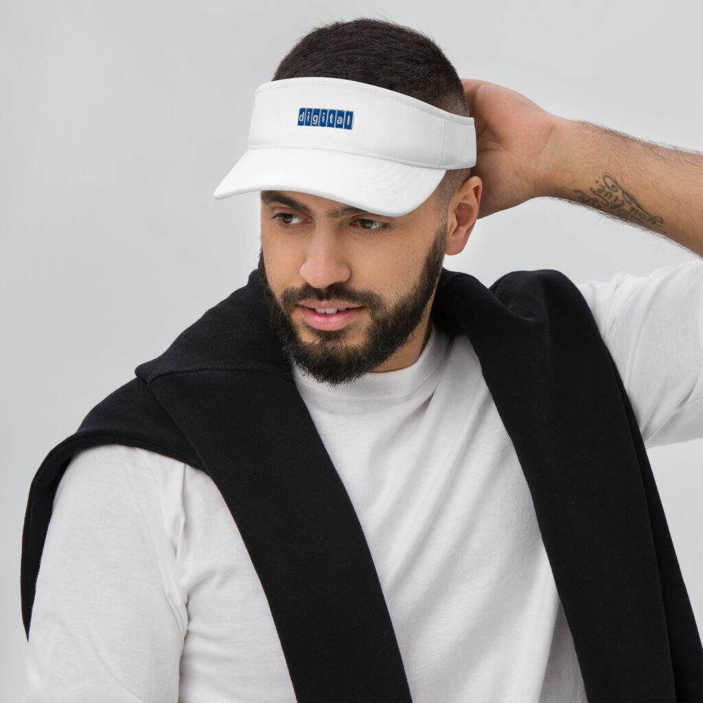 Blue Digital Logo Visor