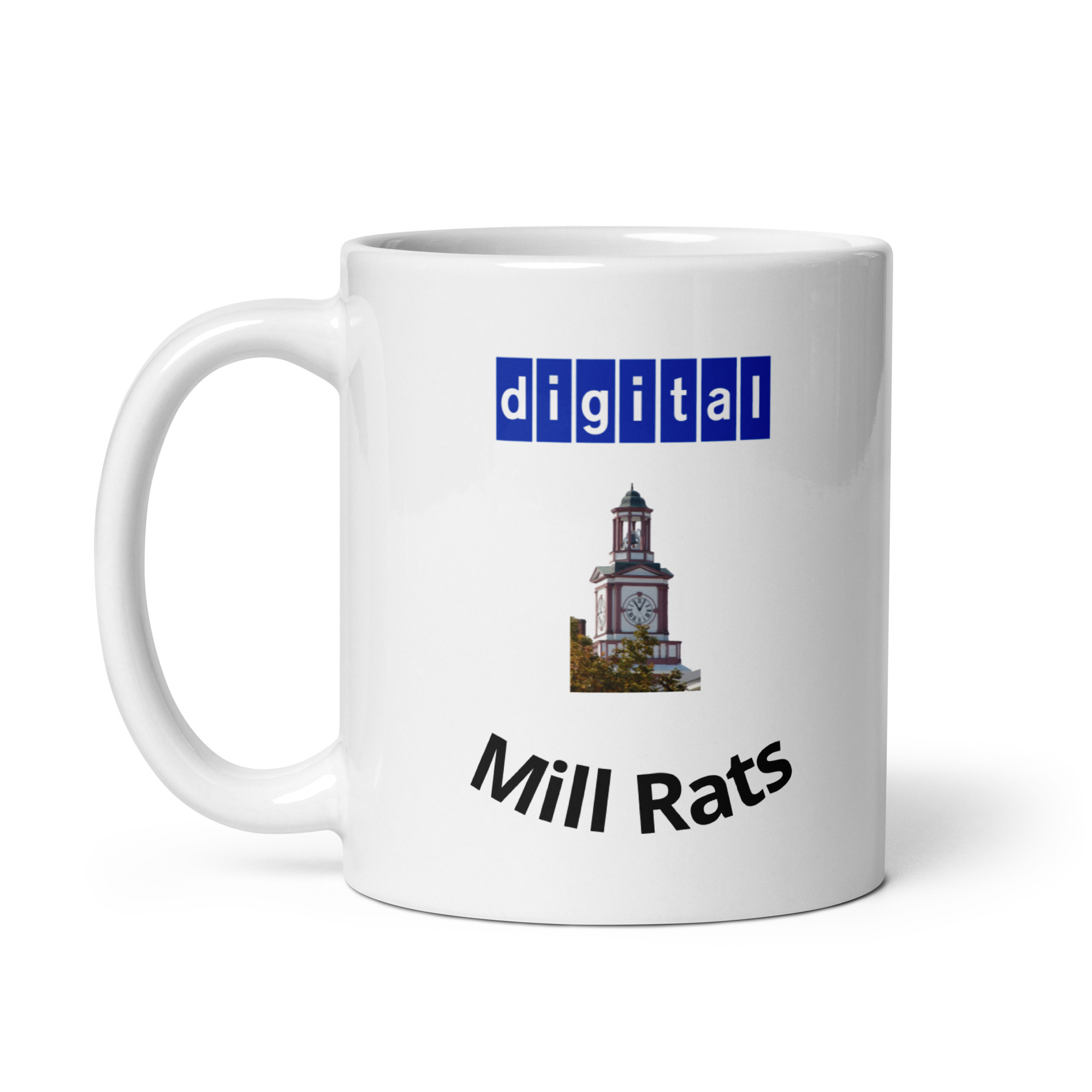 Mill Rat White glossy mug - Image 3