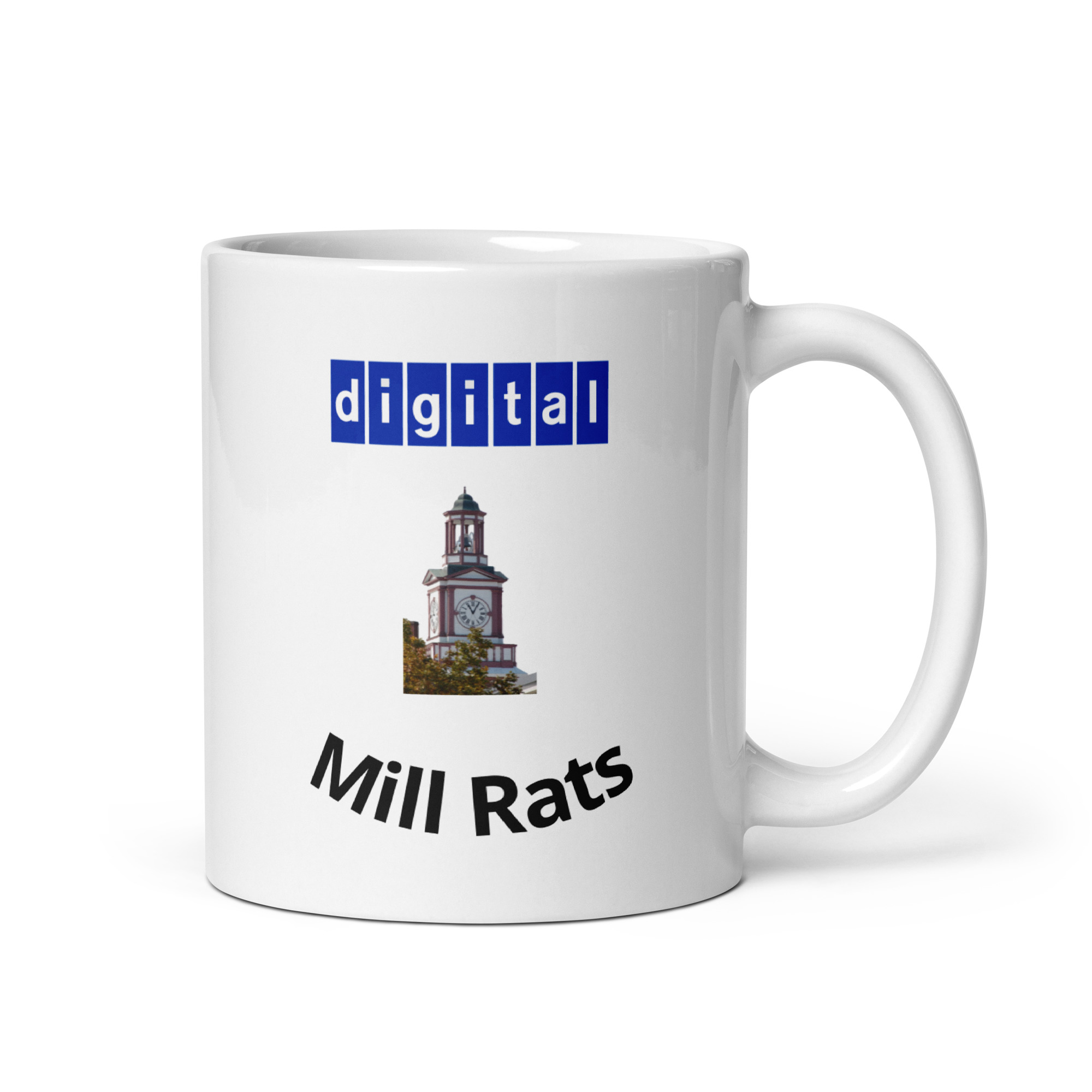 Mill Rat White glossy mug - Image 2