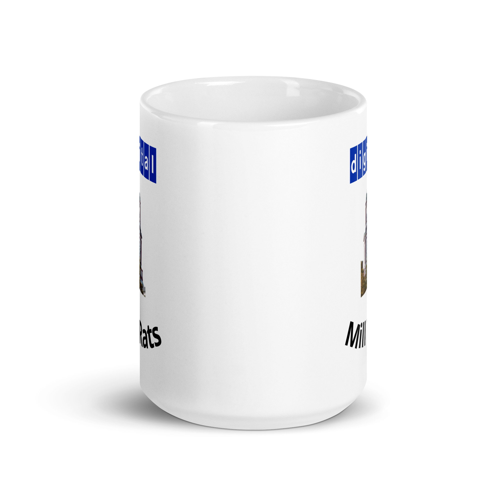 Mill Rat White glossy mug - Image 6