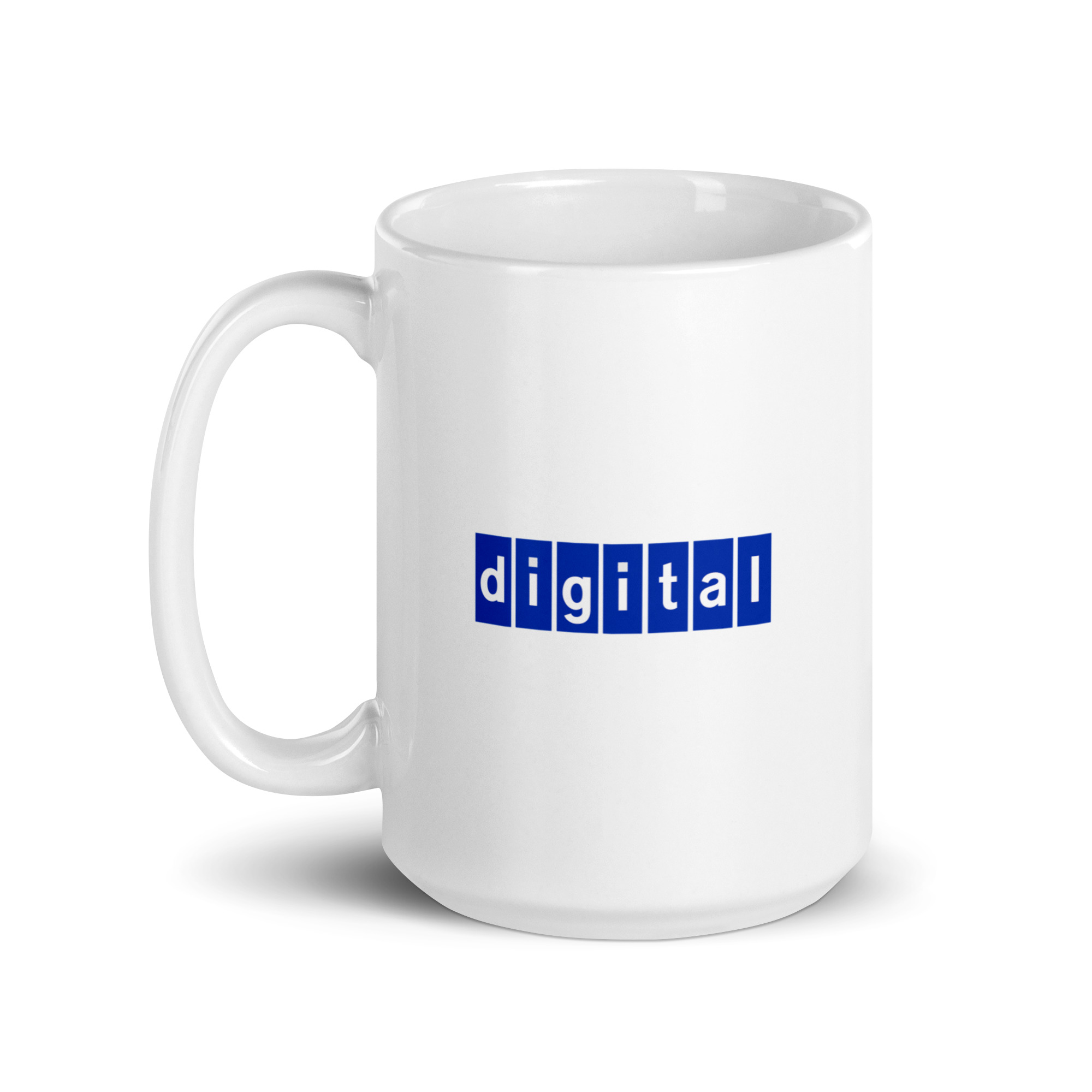 Digital Blue White glossy mug - Image 5